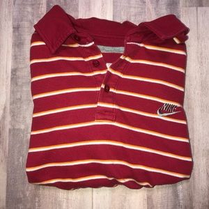 Nike Mens T-Shirt Red And Black Polo~XL